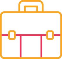 Suitcase Line Two Color Icon vector