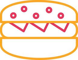 Hamburger Line Two Color Icon vector