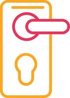 Lock Line Two Color Icon vector
