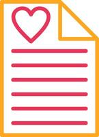 Wishlist Line Two Color Icon vector