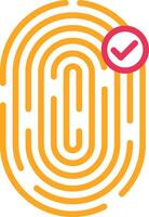 Biometric Identification Line Two Color Icon vector