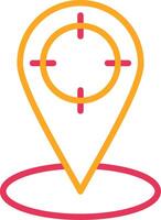 Location Marker Line Two Color Icon vector