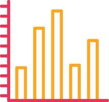 Statistics Line Two Color Icon vector
