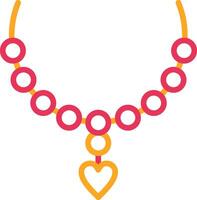 Necklace Line Two Color Icon vector