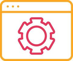 Web Optimization Line Two Color Icon vector