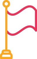 Flag Line Two Color Icon vector