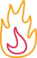 Fire Line Two Color Icon vector