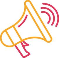 Mega Phone Line Two Color Icon vector