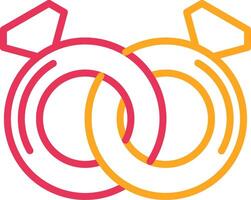 Ring Line Two Color Icon vector