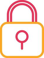 lock Line Two Color Icon vector