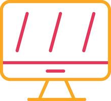 Monitor Line Two Color Icon vector