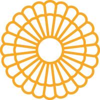 Chrysanthemum Line Two Color Icon vector