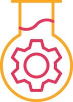 Test Tube Line Two Color Icon vector