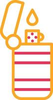 Lighter Line Two Color Icon vector