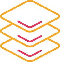 Layers Line Two Color Icon vector