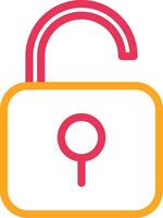 Unlock Line Two Color Icon vector