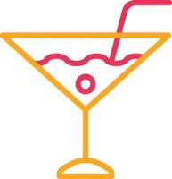 Martini Line Two Color Icon vector