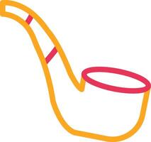 Smoking Pipe Line Two Color Icon vector