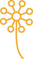 Dandelion Line Two Color Icon vector