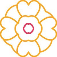 Mint Marigold Line Two Color Icon vector