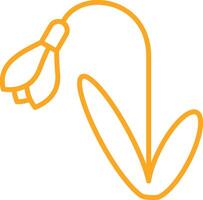 Snowdrop Line Two Color Icon vector