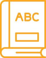 Alphabet Line Two Color Icon vector