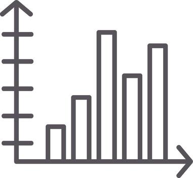 Bell Shaped Graph Line Two Color Icon vector
