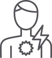 Chest Pain Line Two Color Icon vector