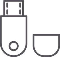 Usb Flash Drive Line Two Color Icon vector