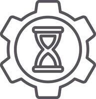 Time Management Line Two Color Icon vector