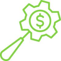 Gear Line Two Color Icon vector