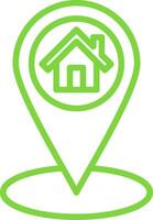 Location Pin Line Two Color Icon vector