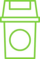 Recycle Bin Line Two Color Icon vector