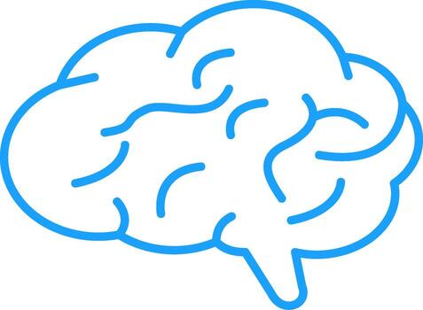 Brain Line Two Color Icon vector