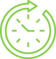 Time Management Line Two Color Icon vector