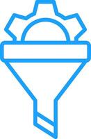 Filtering Line Two Color Icon vector