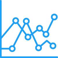Chart Line Two Color Icon vector