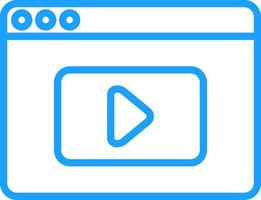 Player Line Two Color Icon vector