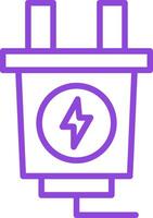 Power Plug Line Two Color Icon vector