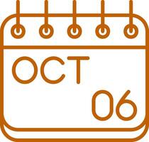 October Line Two Color Icon vector