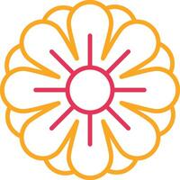 Anemone Line Two Color Icon vector