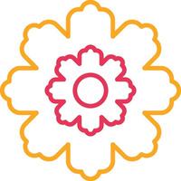 Fringed Dianthus Line Two Color Icon vector