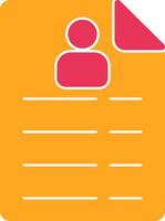CV Glyph Two Color Icon vector