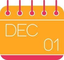 December Glyph Two Color Icon vector