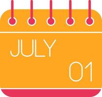 July Glyph Two Color Icon vector