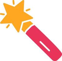 Magic Wand Glyph Two Color Icon vector