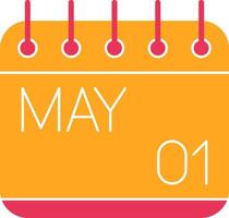 May Glyph Two Color Icon vector