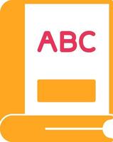 Alphabet Glyph Two Color Icon vector