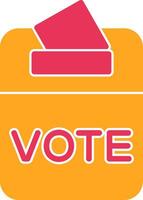 Voting Glyph Two Color Icon vector