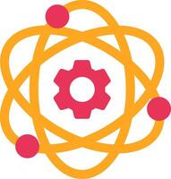 Atom Glyph Two Color Icon vector